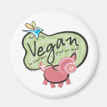 Cute Vegan Message swag Refrigerator Magnet