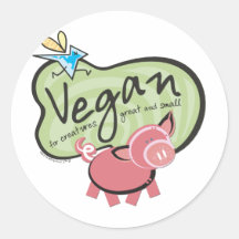 Cute Vegan Message swag Round Sticker