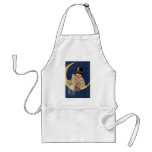 Cute Vintage Baby Bride Groom Crescent Moon Aprons