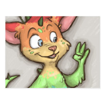 Cute Waving Suds Postcards
