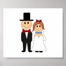 Cute Wedding Couple Poster