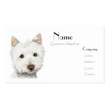 Cute Westie Business Card