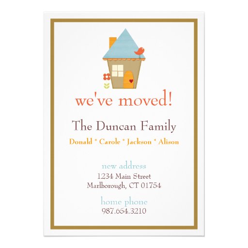 Cute We've Moved Announcement