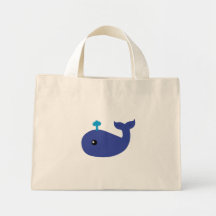 Cute Whale Tote Bag