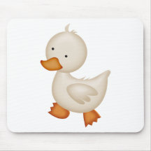 Cute White Duck Mousepads