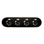 Cute White Mouse Design. Spiral of Mice. Skate Decks
