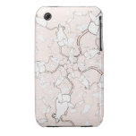Cute White Mouse Pattern. Mice on Pink. Case-Mate iPhone 3 Cases