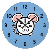 Cute White Mousie wall clocks