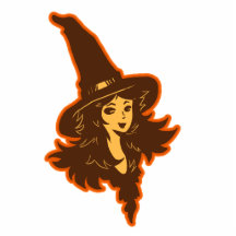 Cute Witch Magnet Photo Cut Out
