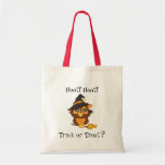 Cute Witchy Owl on a Broom-Halloween Goody Bag