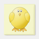 Cute Yellow Chick. Little Bird. Fridge Magnet