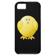 Cute Yellow Chick. Little Bird on Black. iPhone 5 Cover