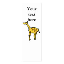 Cute yellow giraffe business card template