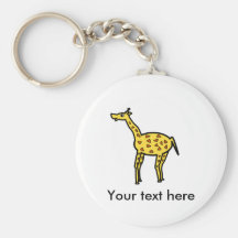 Cute yellow giraffe key chain