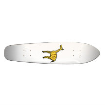 Cute yellow giraffe skateboard