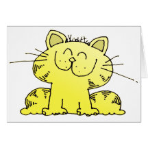 Cute Yellow Kitten Greeting Cards