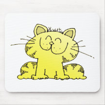 Cute Yellow Kitten Mouse Pad
