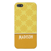Cute Yellow Orange Swirl Case For iPhone 5