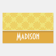 Cute Yellow Orange Swirl Sticker
