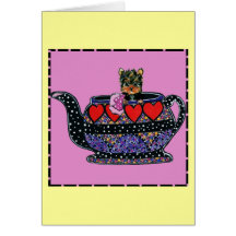 Cute Yorkie Poo Greeting Card