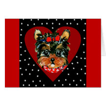 Cute Yorkie Poo Greeting Cards