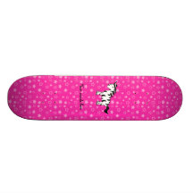 Cute zebra pink stars skateboard decks