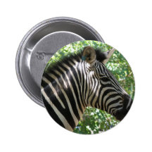 Cute Zebra Round Button
