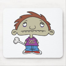 cute zombie kid cartoon character mousepad