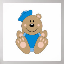 Cutelyn Baby Boy Sailor Bear Poster