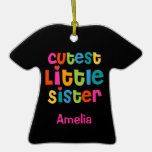 Cutest Little Sister Personalised Ornament