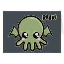 Cutie Baby Cthulhu Greeting Cards