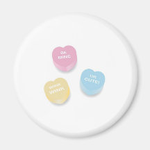 Cutie Conversation Hearts Refrigerator Magnet