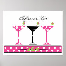 Cutie Martini Bar Posters