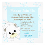 Cutie Polar Bear Personalized Invitations