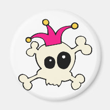 Cutie Skulls Jester Fridge Magnets
