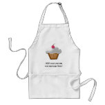 Cutout Cupcake with Pink Cherry on Top Aprons