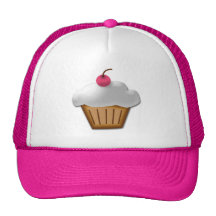 Cutout Cupcake with Pink Cherry on Top Hat