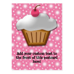 Cutout Cupcake with Pink Cherry on Top Postcards