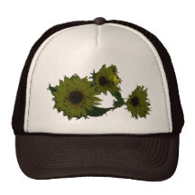Cutout "Straw" Sunflowers Hat