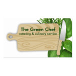 cutting board herbs chef cooking business card