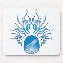 Cutting Meat Skull Mouse Mat