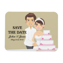 Cutting Wedding Cake Magnets