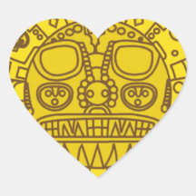 Cuzco Coat of Arms Heart Sticker