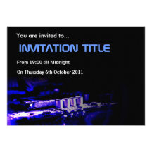 Cyber Invitation Blue Card