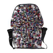 Cyber Pop Abstract Fractal Designs Messenger Bag