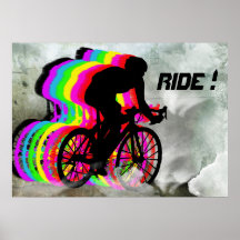 Cycling in the Clouds Poster