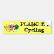 Cycling Jerseys Yellow Green and Red Polka Dot Bumper Stickers
