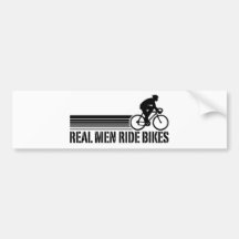 Cycling (male) bumper sticker