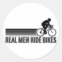 Cycling (male) round sticker