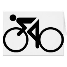 cycling racing bicycle greeting card